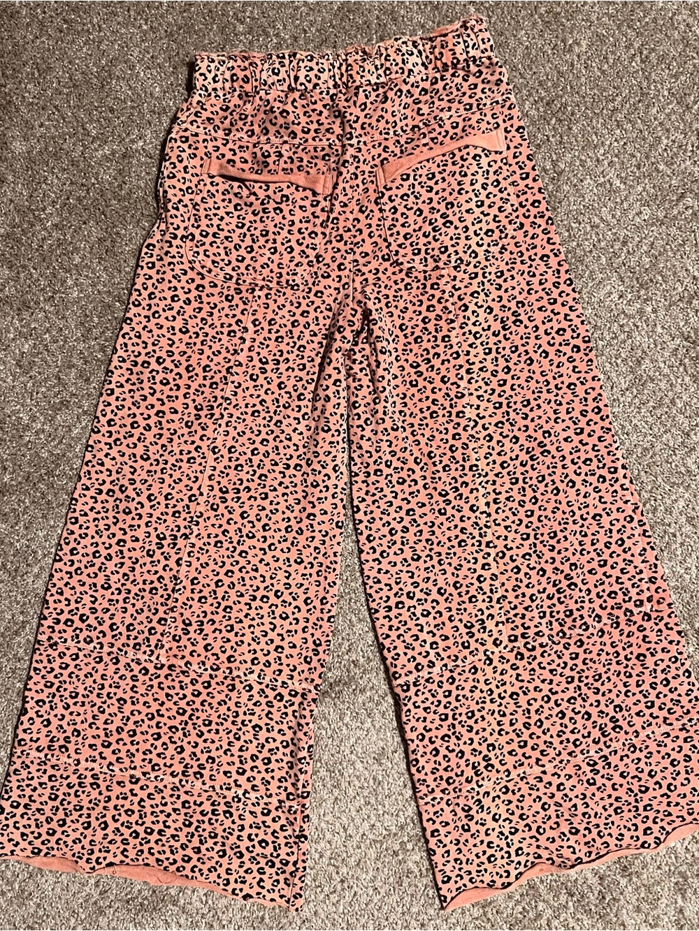 easel Pink Leopard Print Wide Leg Jumpsuit Pants - Picture 2 of 4